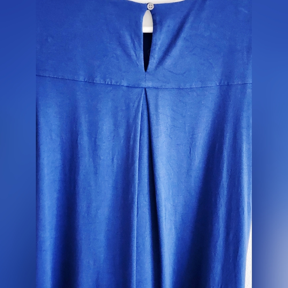 J Jill | Wearever Jersey Knit Dress | Pleated Back A-Line | Royal Blue | XS - Picture 3 of 6